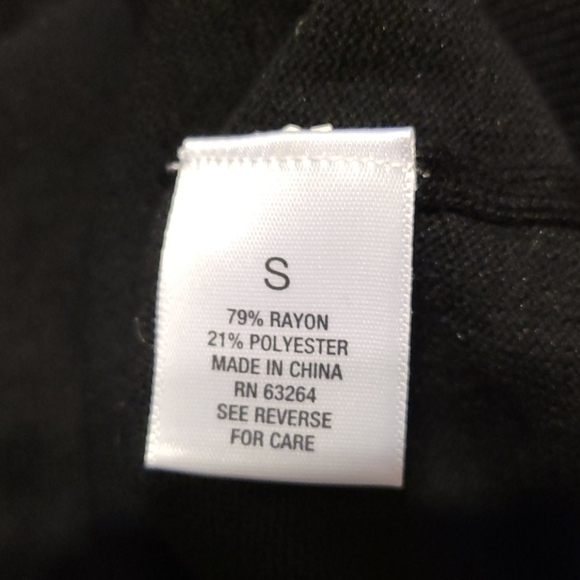 𝅺ROZ & ALI Black Long Sleeve Cardigan Sweater - Picture 4 of 6